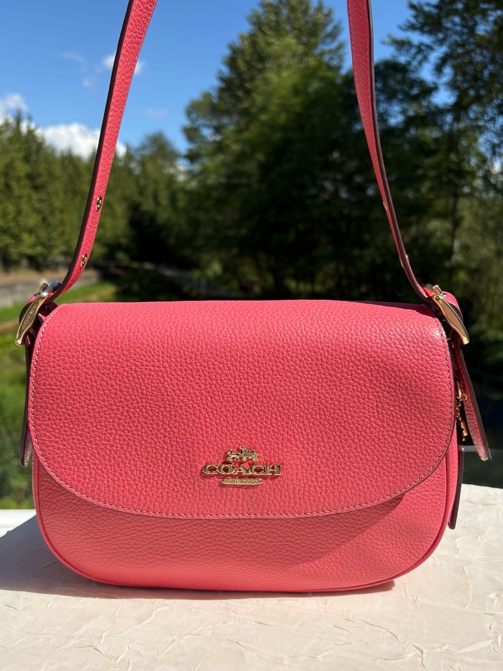 COACH Macie Saddle Bag In Watermelon CB896